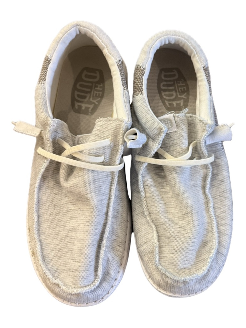 Hey Dude Wally Slip On Shoes Light Gray Casual Loafers Men’s Size 9